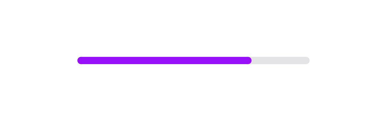 A colored progress bar with a different height